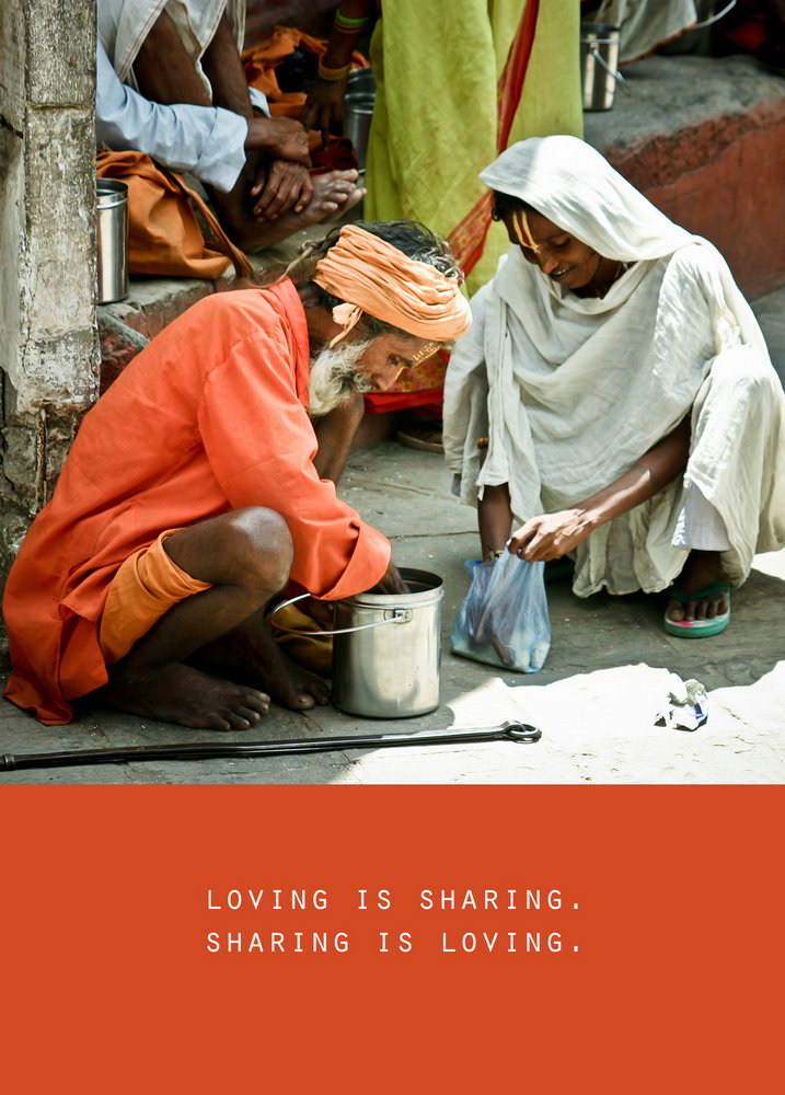 Loving is sharing
